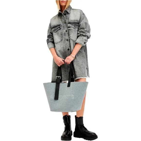 Anik Felt Grey Marl E/W Tote Women's Spacious Adjustable Strap Bag
